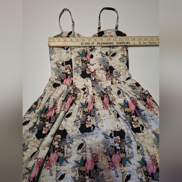 Hell Bunny Eden Fit And Flare Mini Dress Medium - Picture 9 of 10